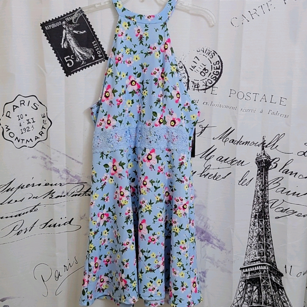 Halter-top Floral Dress